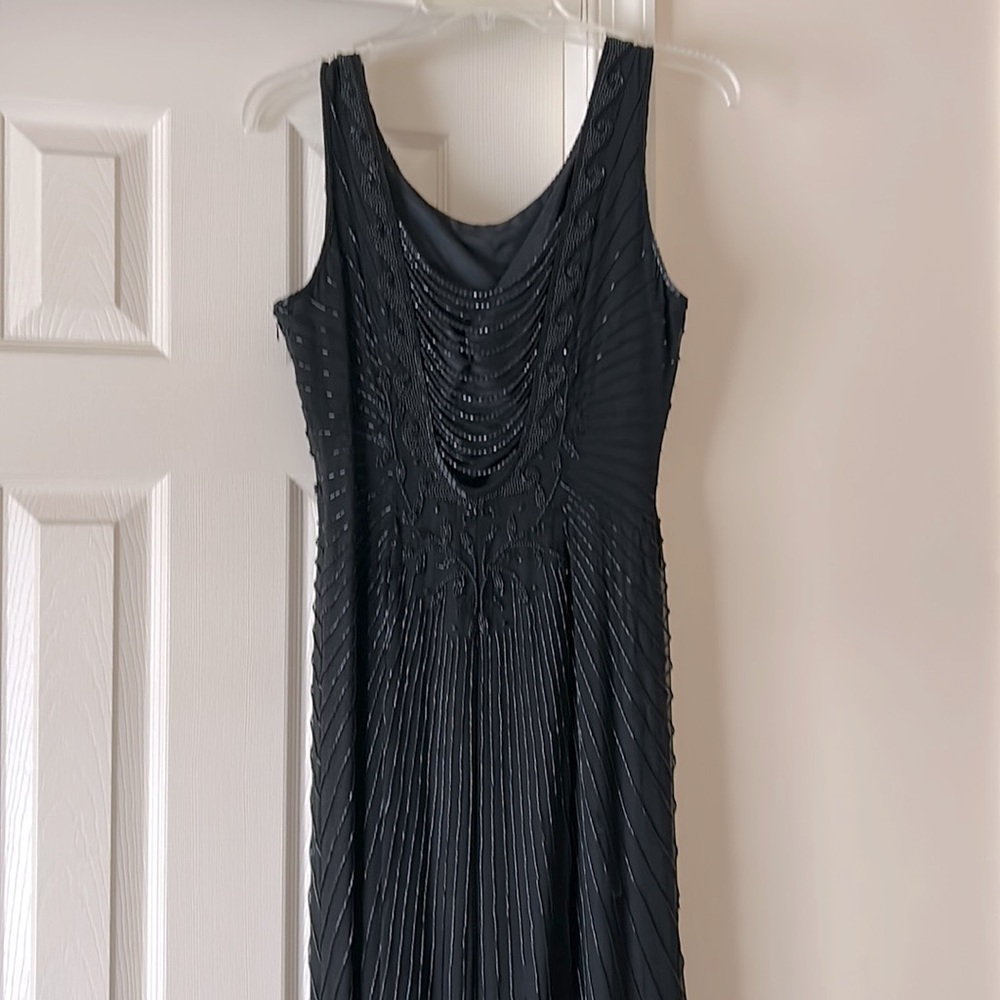 Vintage Adrianna Papell Black All Beaded evening dress Size 8 - Picture 6 of 7